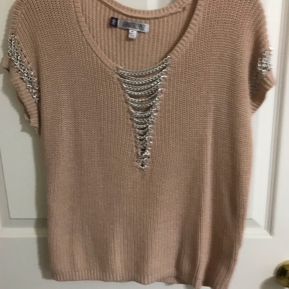 Jennifer Lopez Sweater with chains